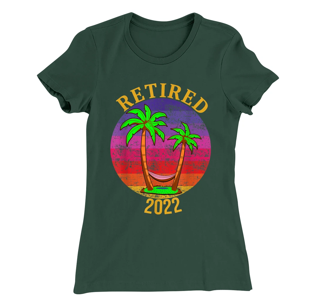 Retired 2022 Beach Palm Trees and Hammock T-Shirt, Women T-Shirt
