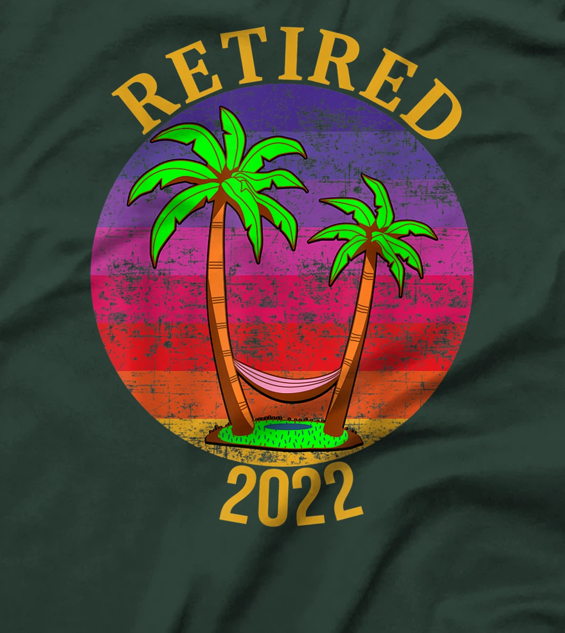 Retired 2022 Beach Palm Trees and Hammock T-Shirt, Women T-Shirt