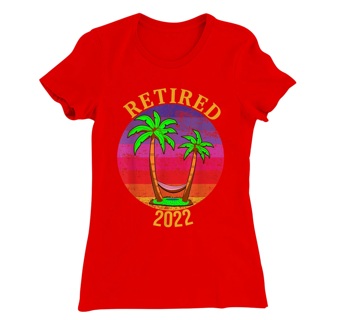 Retired 2022 Beach Palm Trees and Hammock T-Shirt, Women T-Shirt