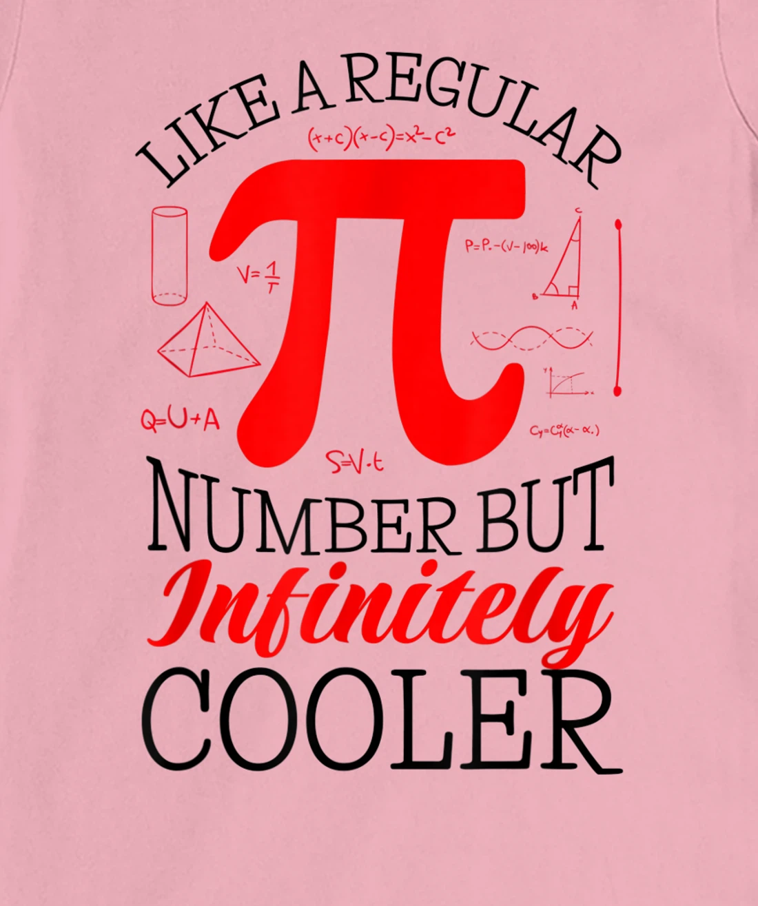 Funny Pi Day Like a Regular Number But Infinitely Cooler T-Shirt, Kid T-Shirt and Women T-Shirt