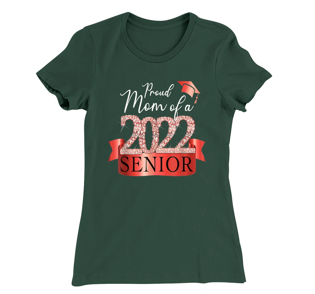 Proud 2022 Senior Mom I Elegant Red Celebration Outfit T-Shirt, Women T-Shirt