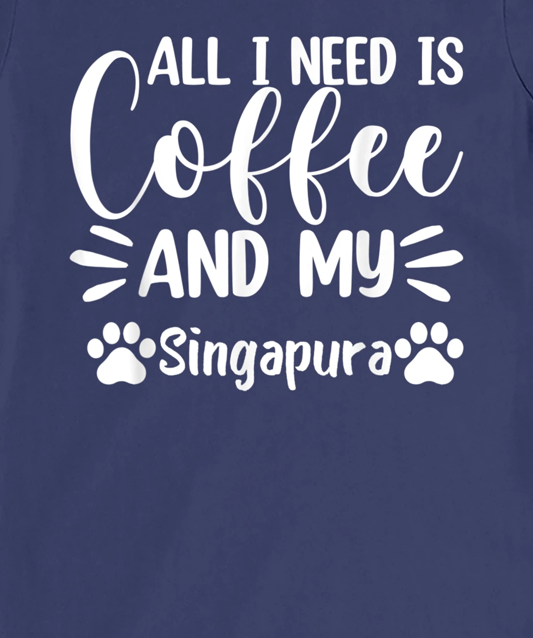 All I Need Is Coffee And My Singapura - Cat Lover T-Shirt, Women T-Shirt