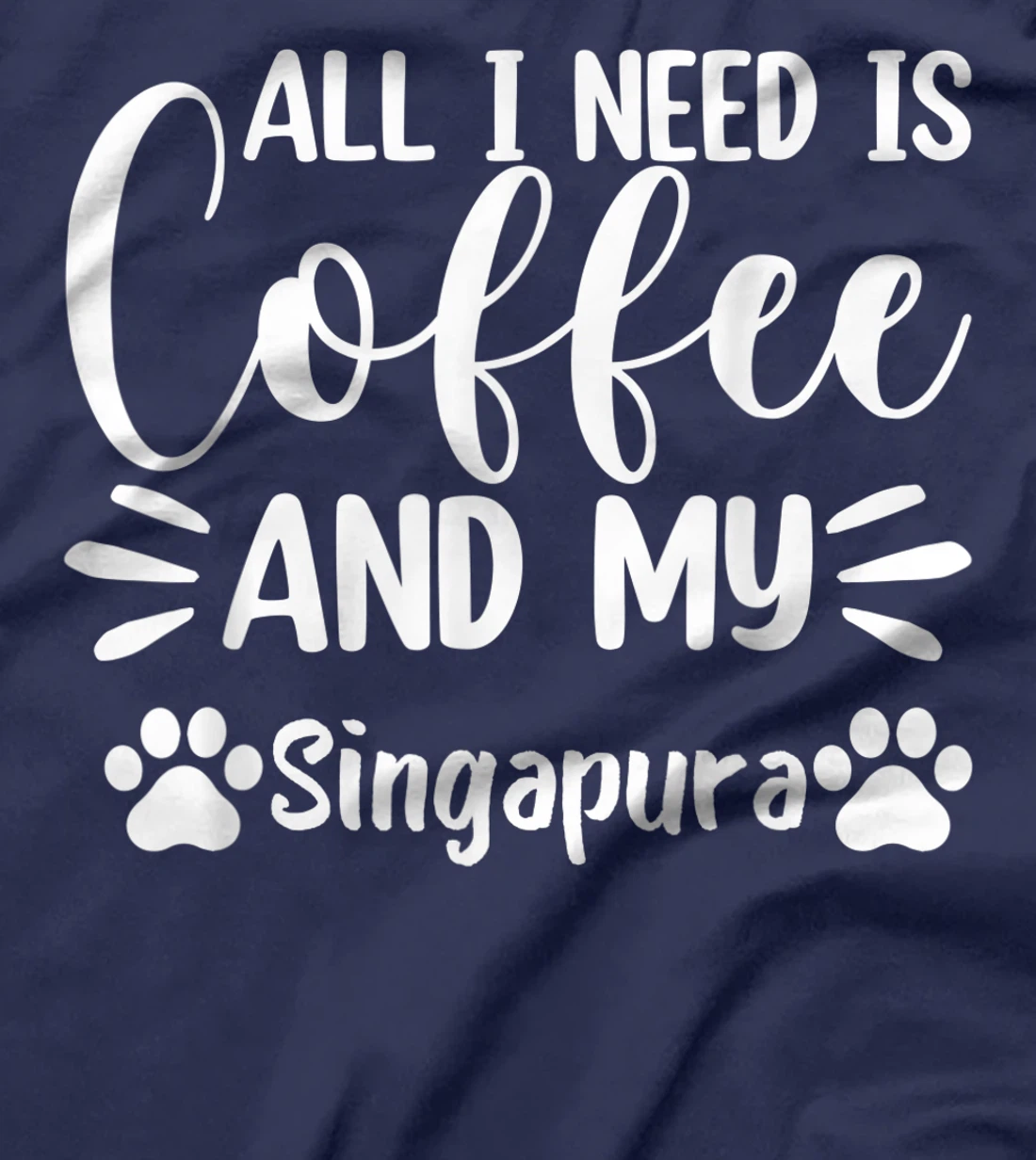 All I Need Is Coffee And My Singapura - Cat Lover T-Shirt, Women T-Shirt