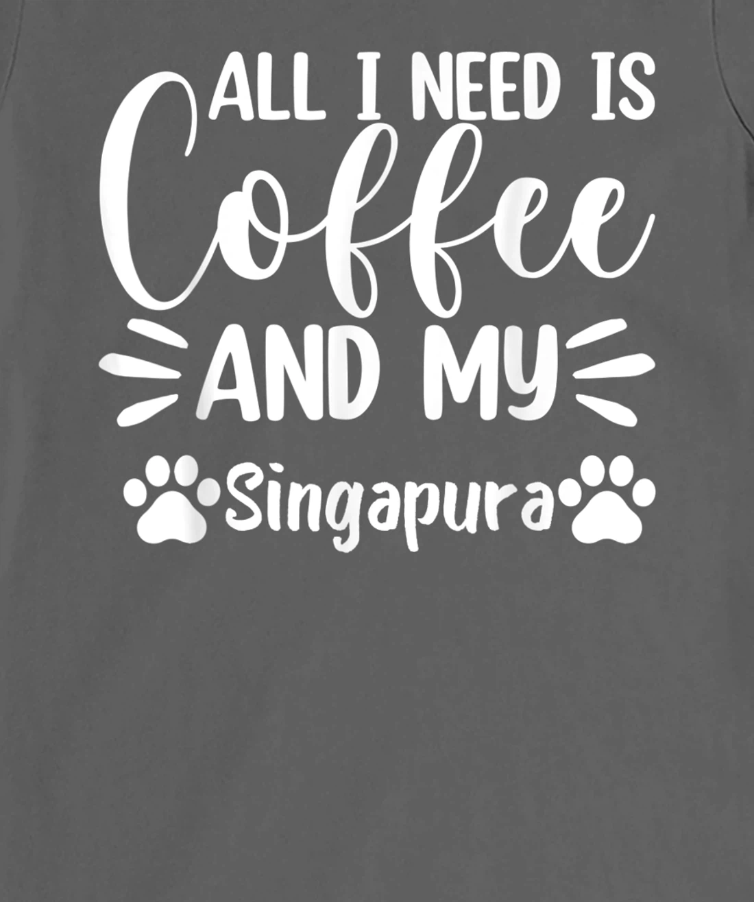 All I Need Is Coffee And My Singapura - Cat Lover T-Shirt, Women T-Shirt