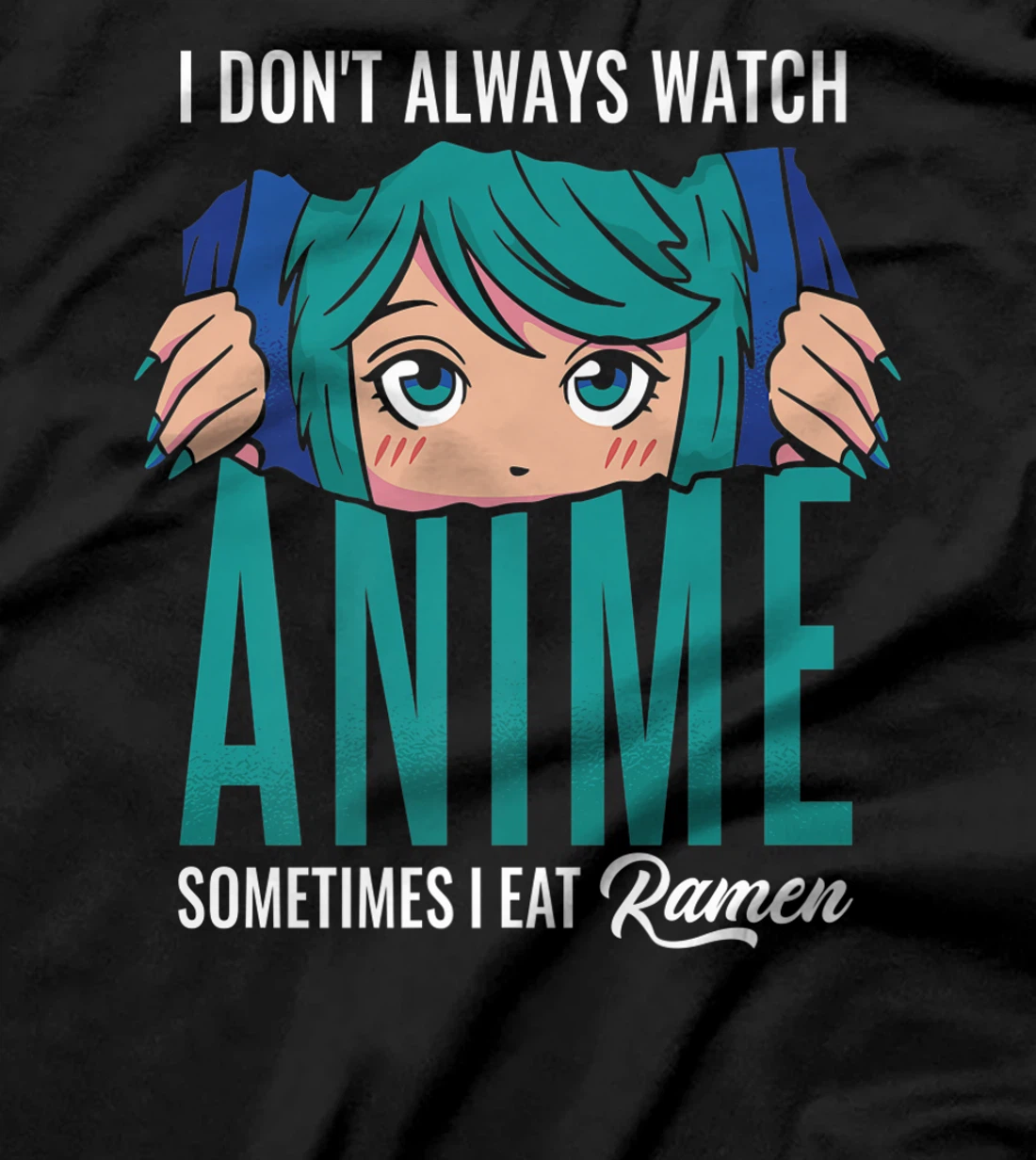 Anime Sometimes Ramen, Big Eyes, Watch Manga Cosplay Outfit T-Shirt, Women T-Shirt