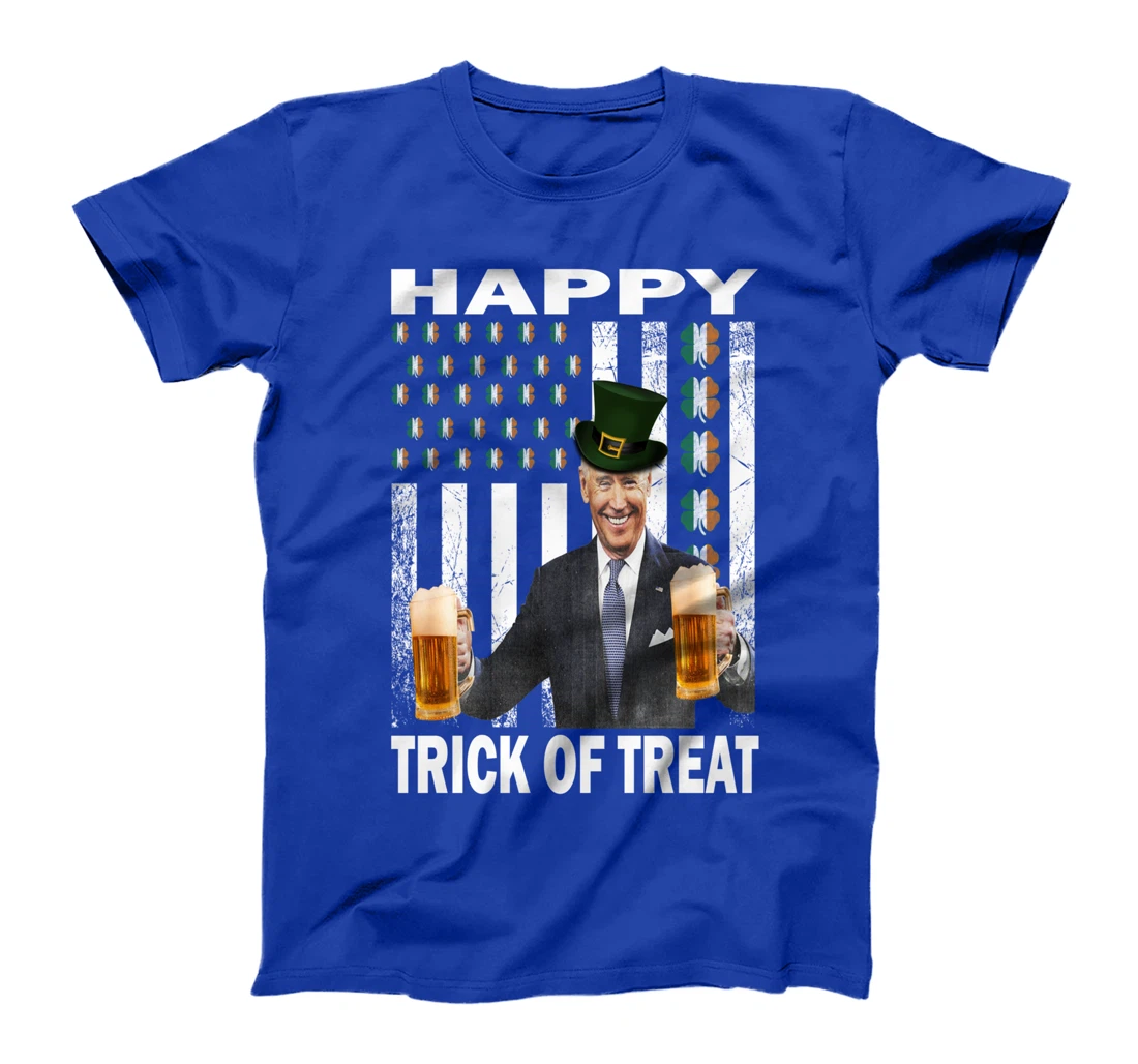 Merry St Patrick's Day Trick Or Treat Biden Leprechaun Ugly T-Shirt