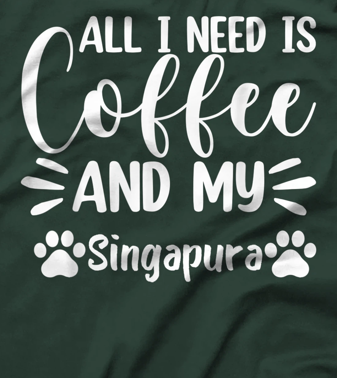 All I Need Is Coffee And My Singapura - Cat Lover T-Shirt, Women T-Shirt