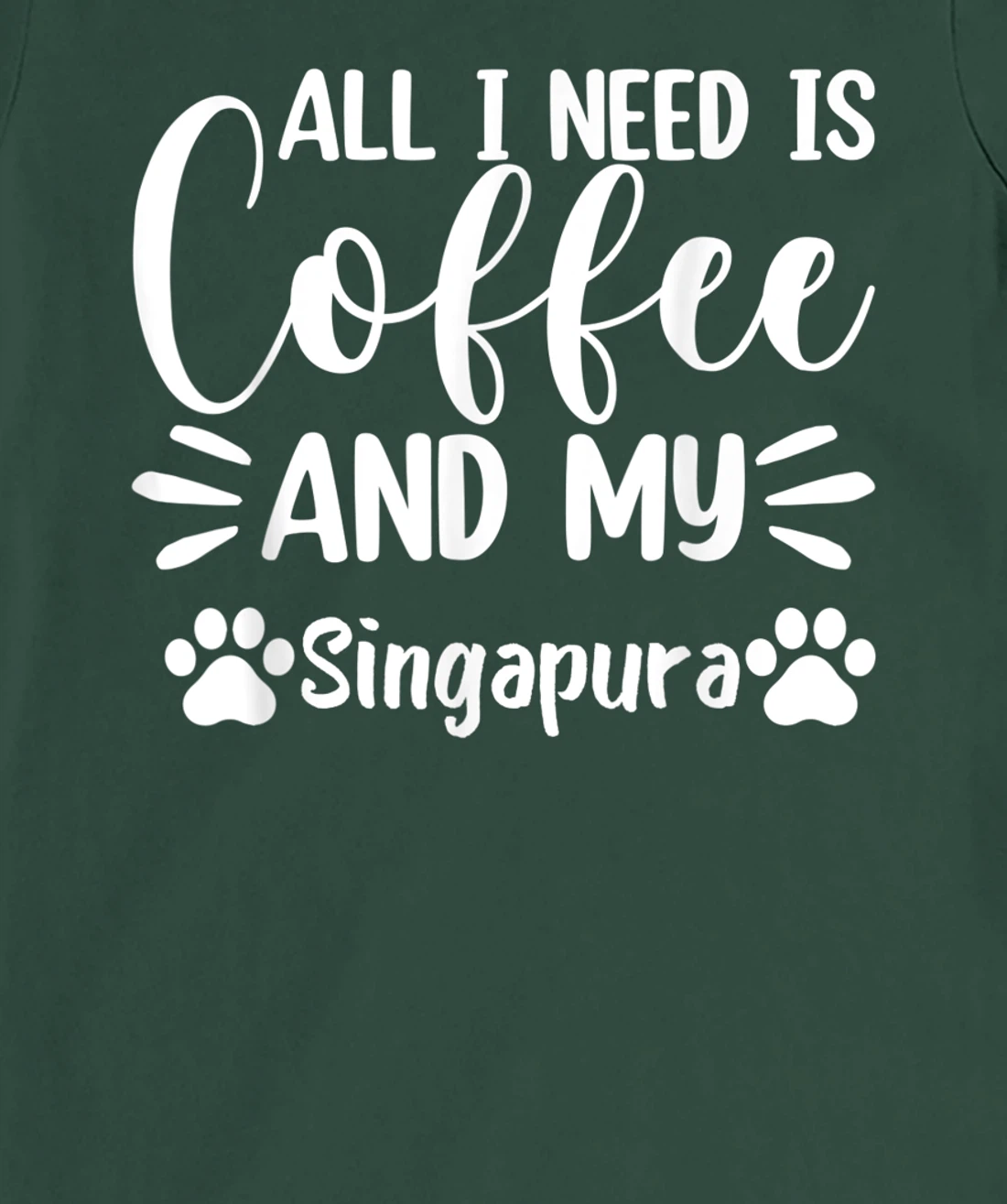 All I Need Is Coffee And My Singapura - Cat Lover T-Shirt, Women T-Shirt