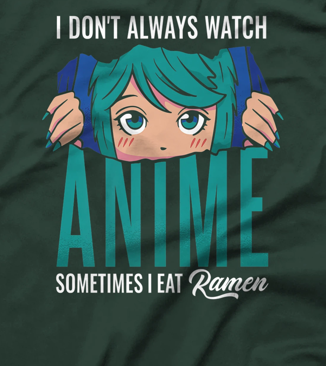 Anime Sometimes Ramen, Big Eyes, Watch Manga Cosplay Outfit T-Shirt, Women T-Shirt
