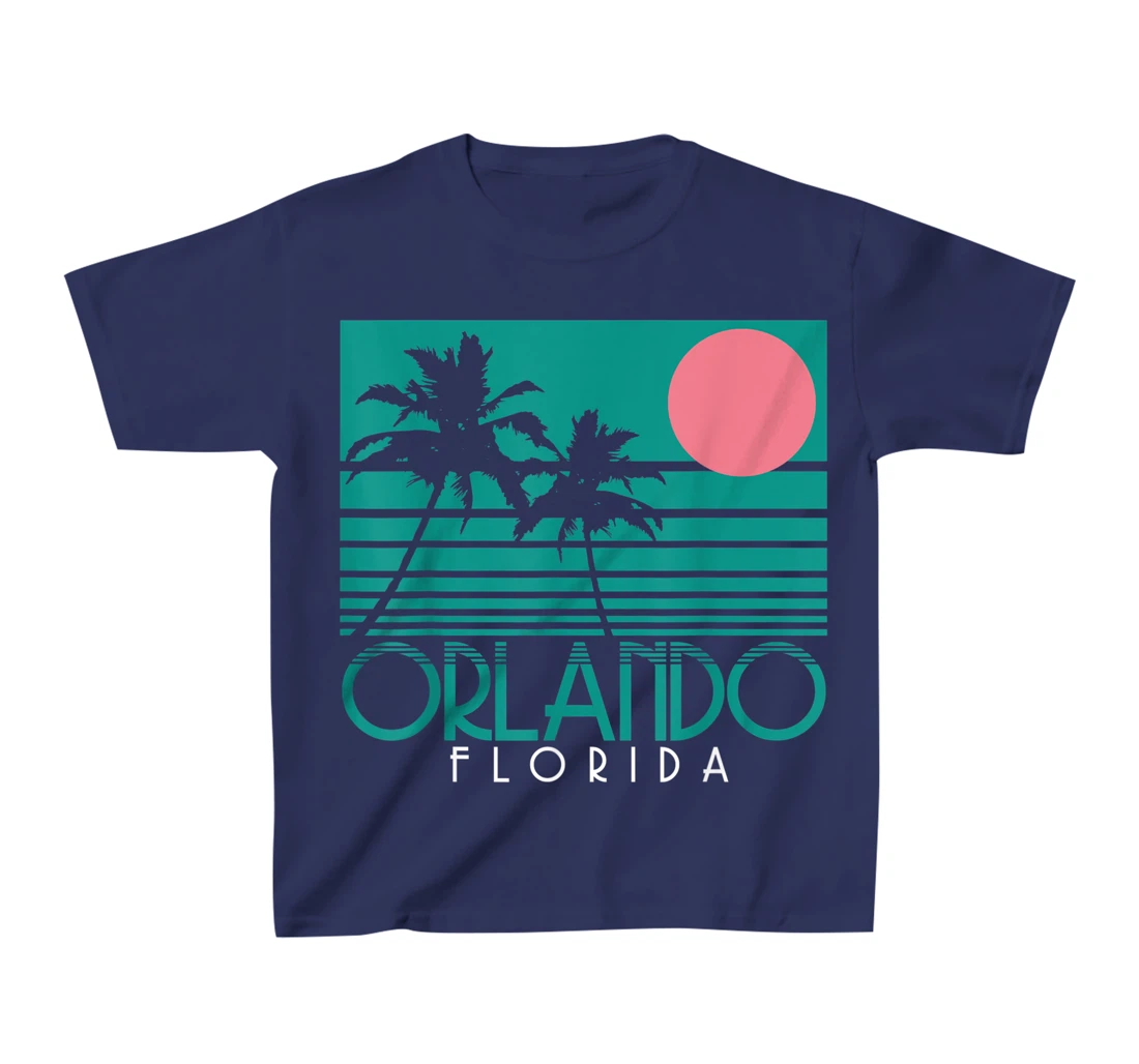 Orlando Florida FL Palm Trees Surf Vintage Retro T-Shirt, Kid T-Shirt and Women T-Shirt