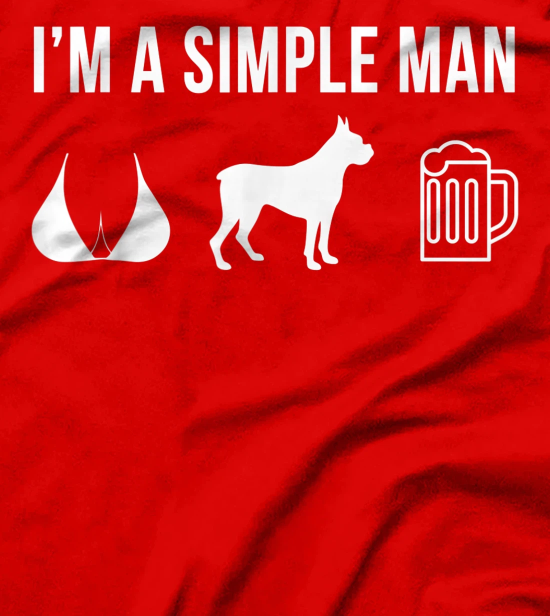 Pet Boxer Dog Puppy Simple Man T-Shirt