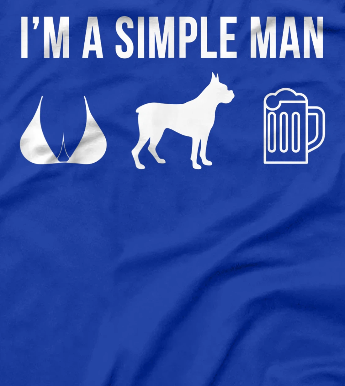 Pet Boxer Dog Puppy Simple Man T-Shirt
