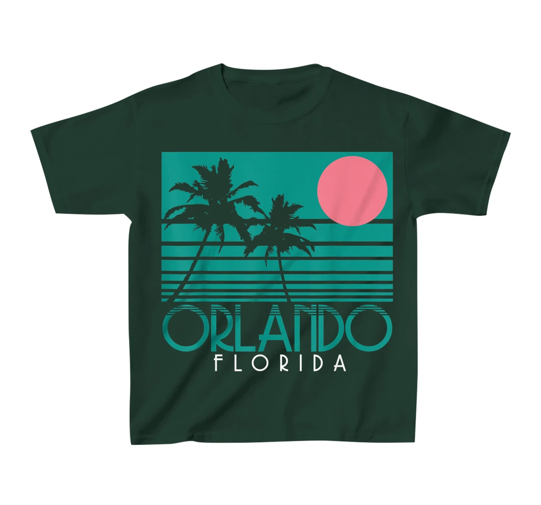 Orlando Florida FL Palm Trees Surf Vintage Retro T-Shirt, Kid T-Shirt and Women T-Shirt