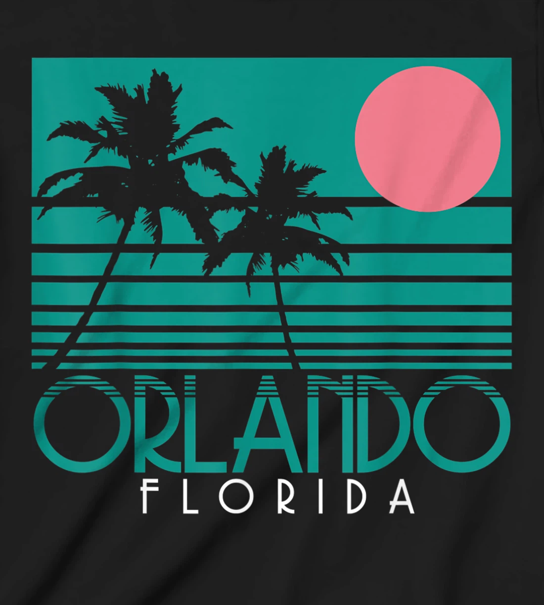 Orlando Florida FL Palm Trees Surf Vintage Retro T-Shirt, Kid T-Shirt and Women T-Shirt