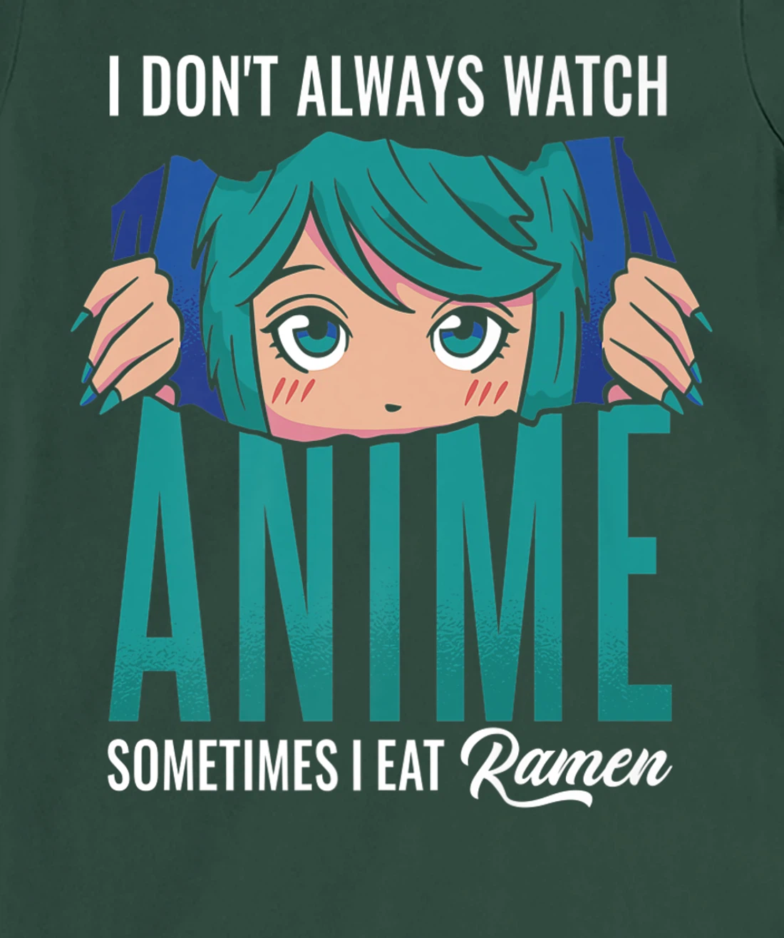 Anime Sometimes Ramen, Big Eyes, Watch Manga Cosplay Outfit T-Shirt, Women T-Shirt