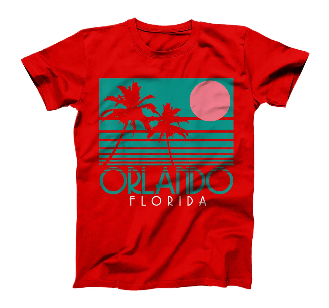 Orlando Florida FL Palm Trees Surf Vintage Retro T-Shirt, Kid T-Shirt and Women T-Shirt