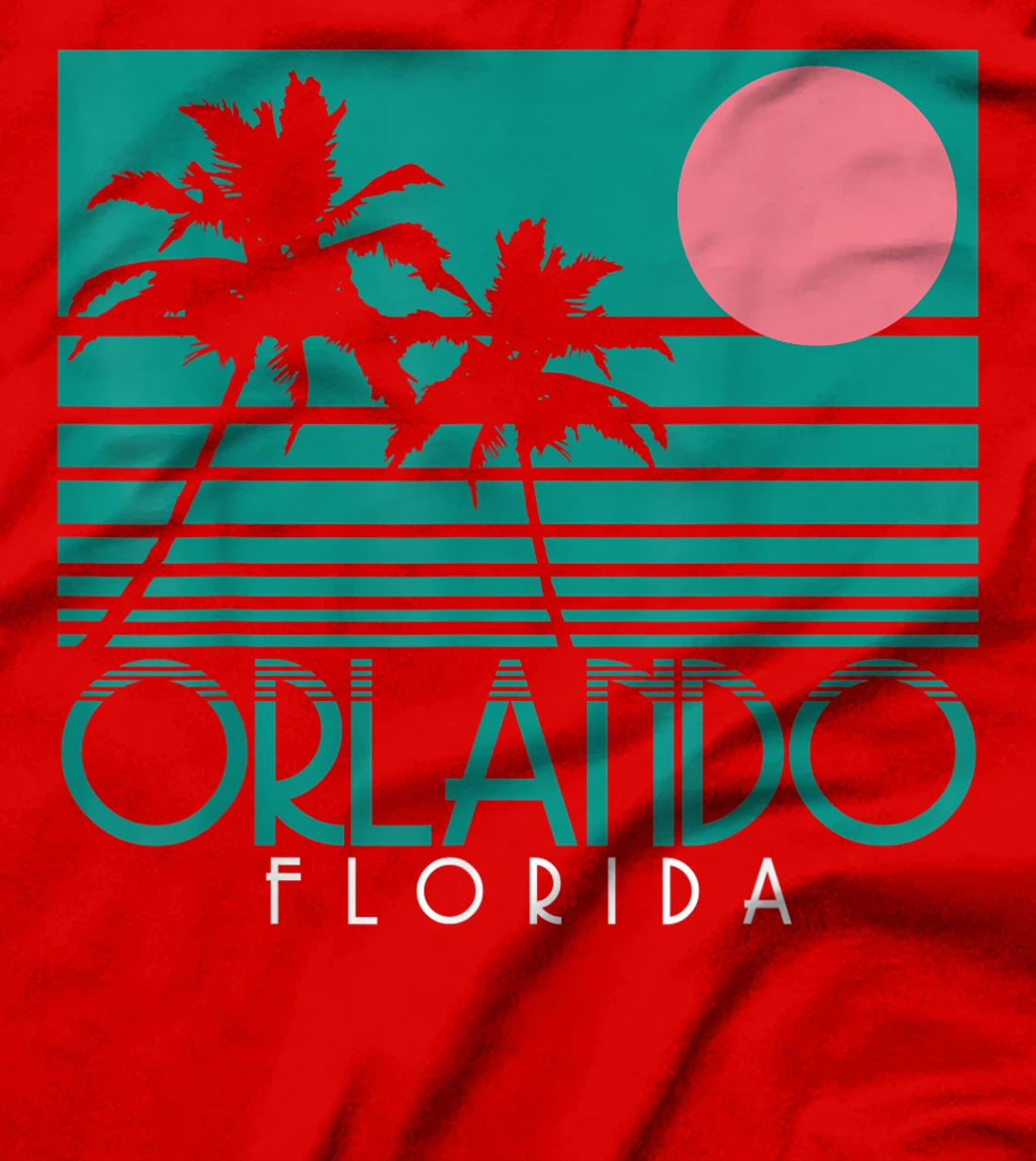 Orlando Florida FL Palm Trees Surf Vintage Retro T-Shirt, Kid T-Shirt and Women T-Shirt