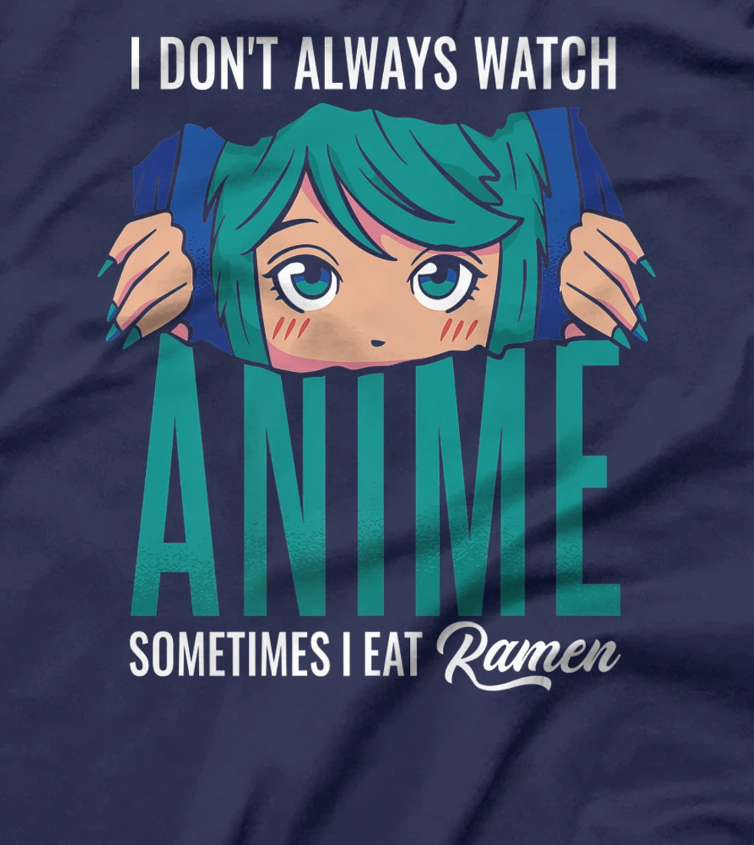 Anime Sometimes Ramen, Big Eyes, Watch Manga Cosplay Outfit T-Shirt, Women T-Shirt