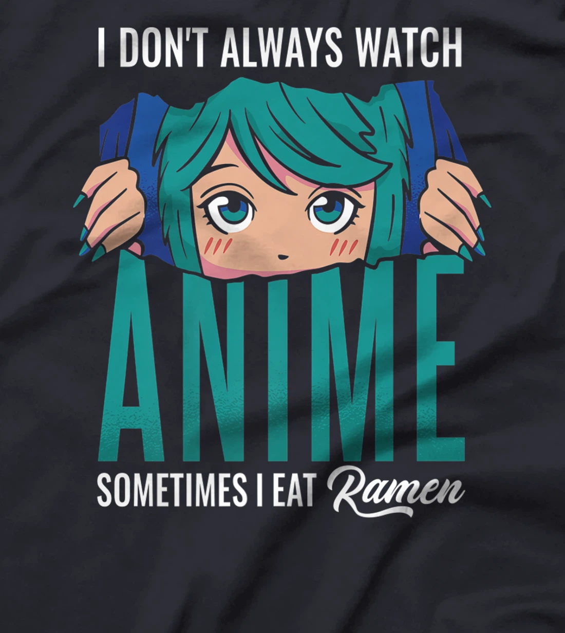 Anime Sometimes Ramen, Big Eyes, Watch Manga Cosplay Outfit T-Shirt, Women T-Shirt