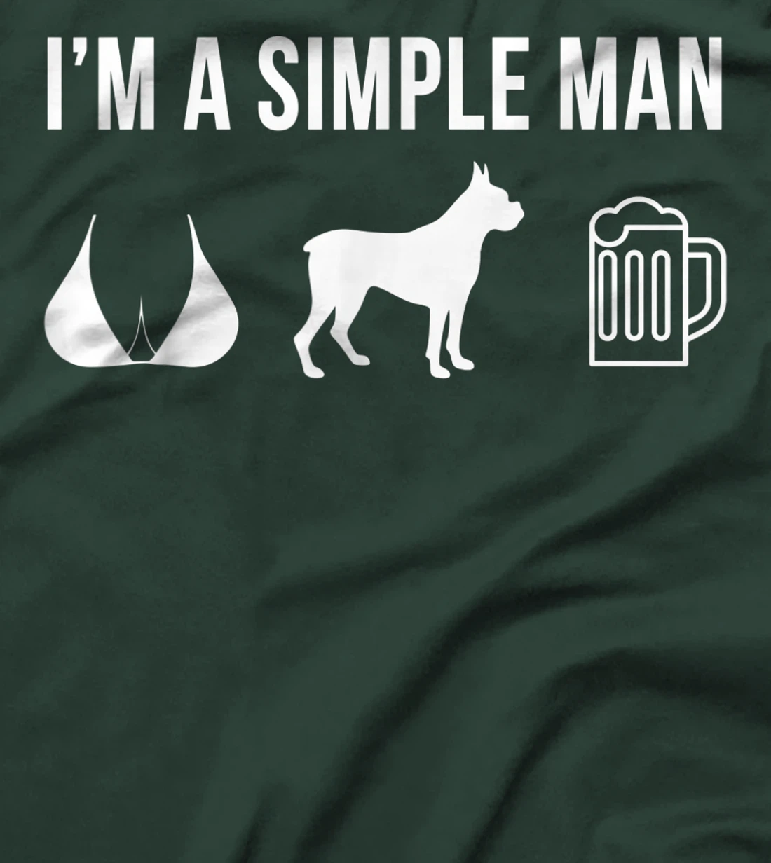 Pet Boxer Dog Puppy Simple Man T-Shirt
