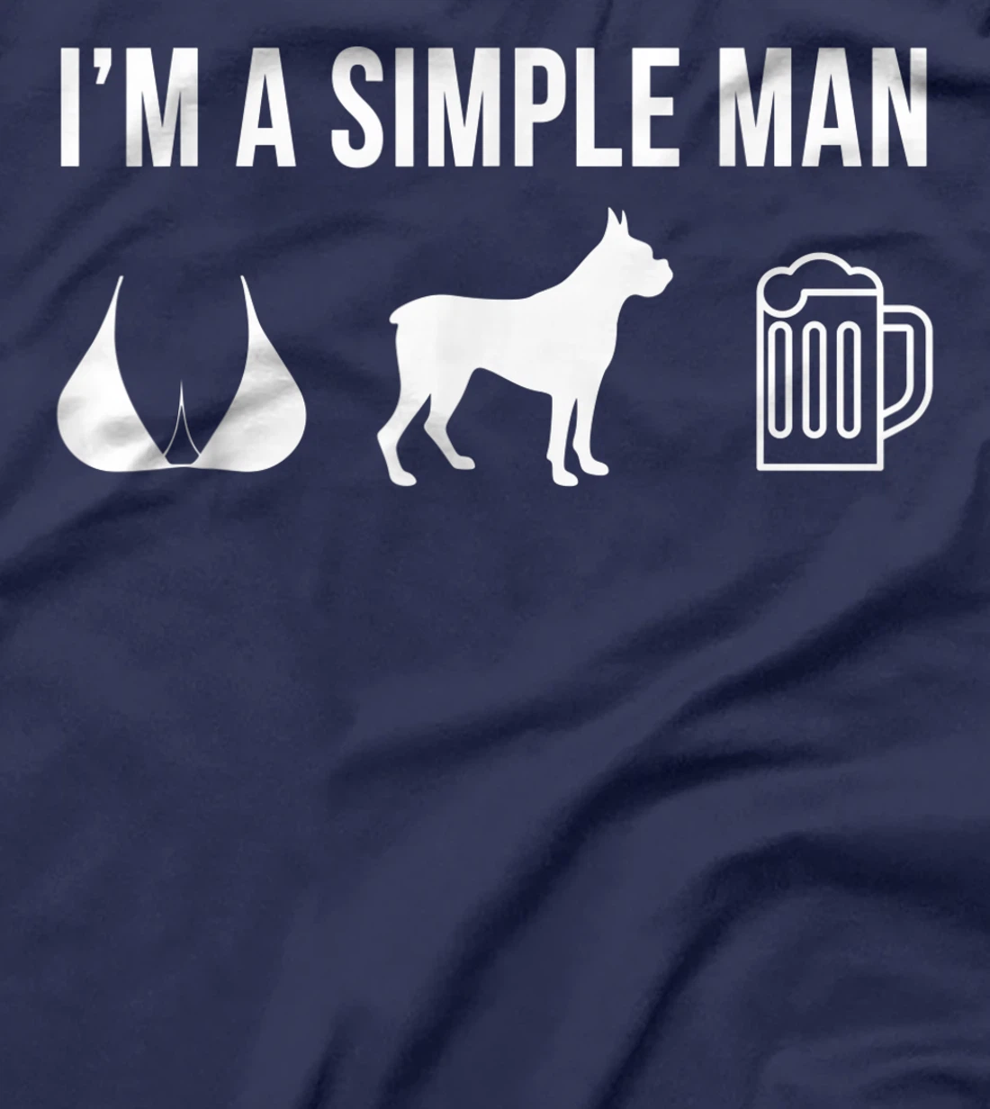 Pet Boxer Dog Puppy Simple Man T-Shirt