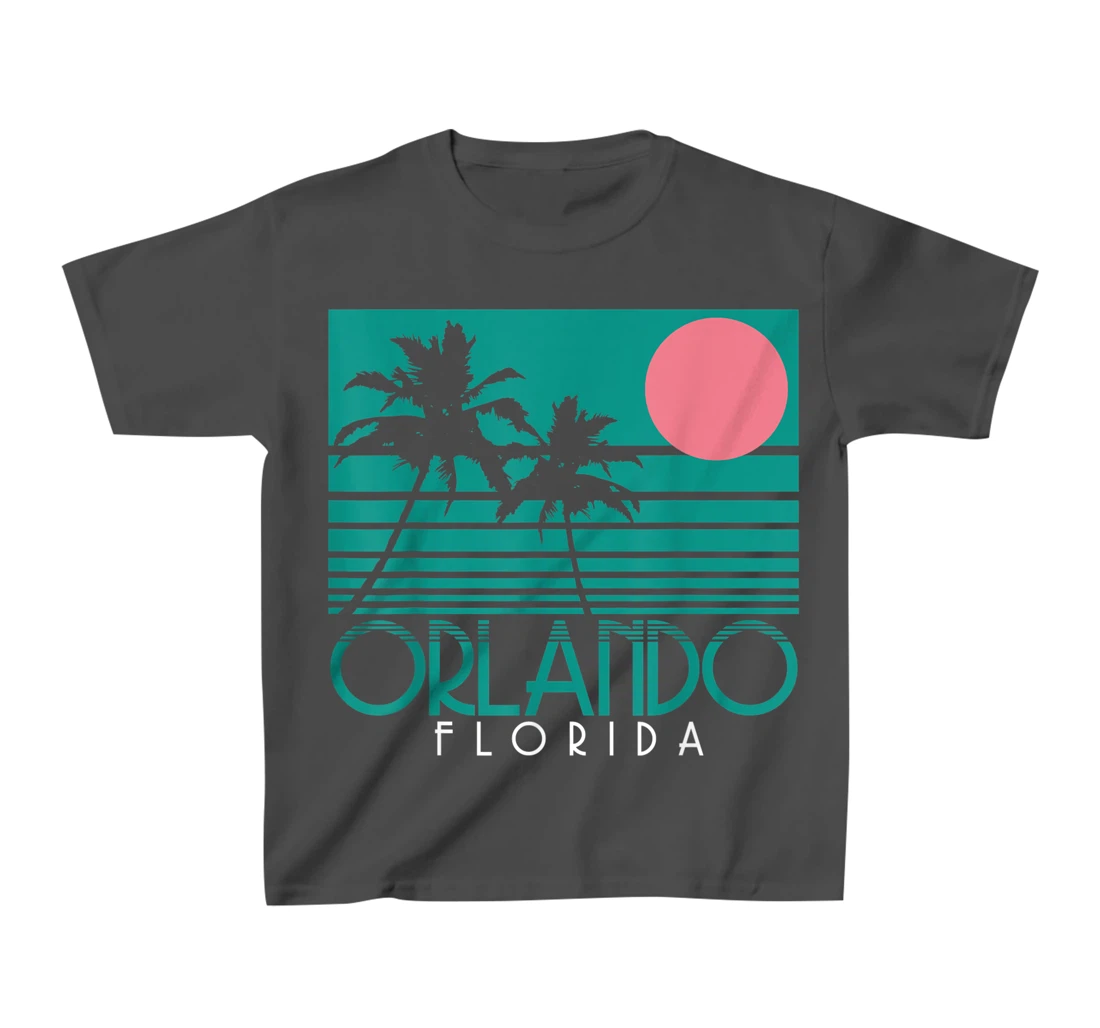 Orlando Florida FL Palm Trees Surf Vintage Retro T-Shirt, Kid T-Shirt and Women T-Shirt