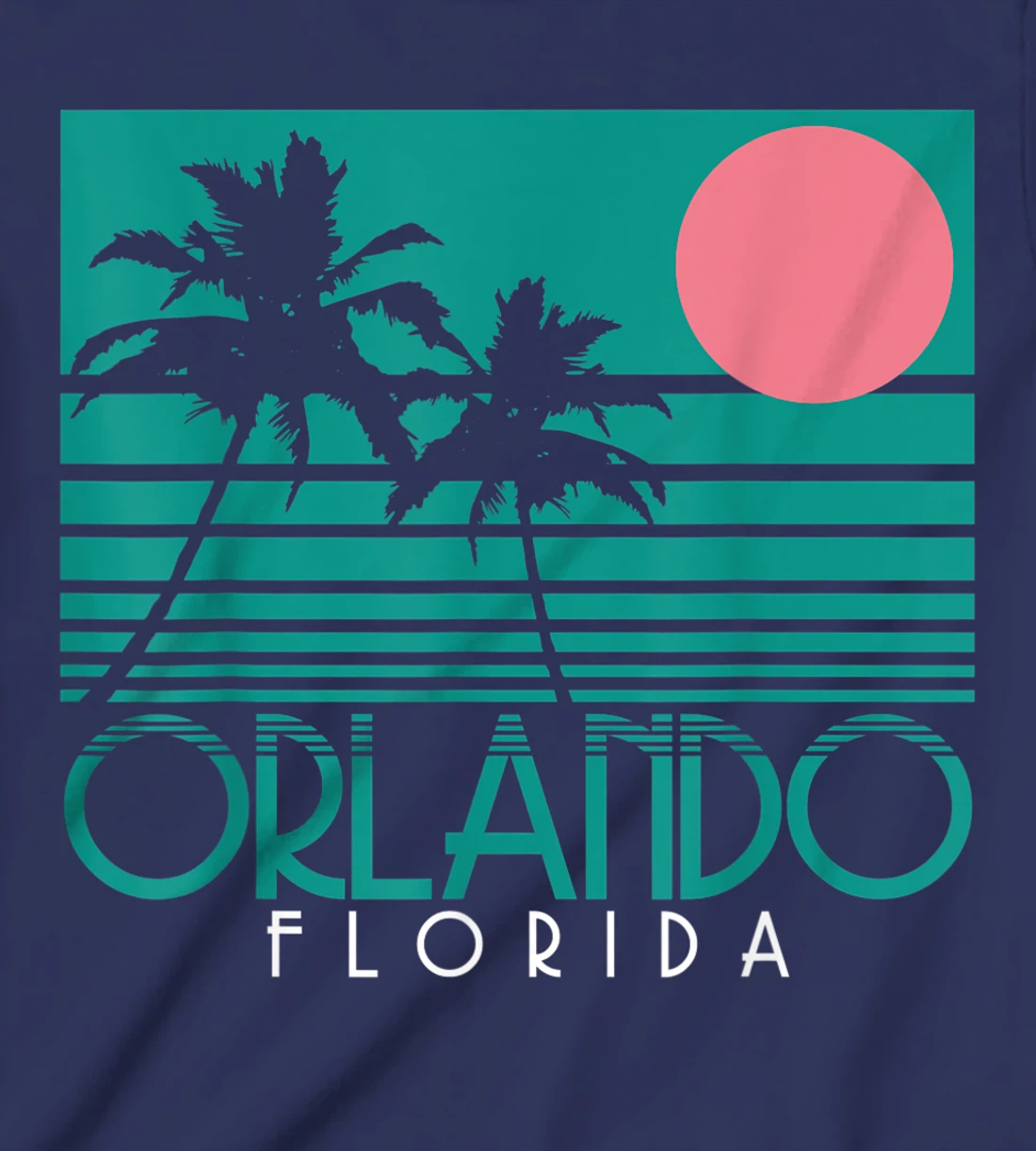 Orlando Florida FL Palm Trees Surf Vintage Retro T-Shirt, Kid T-Shirt and Women T-Shirt