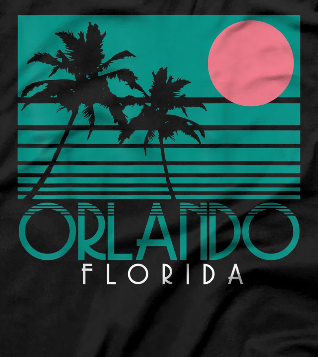 Orlando Florida FL Palm Trees Surf Vintage Retro T-Shirt, Kid T-Shirt and Women T-Shirt