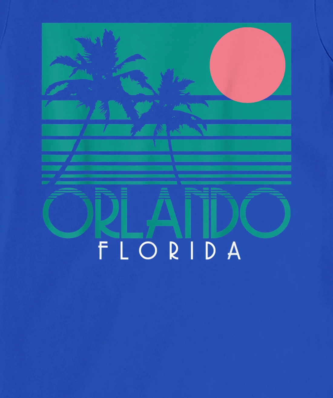 Orlando Florida FL Palm Trees Surf Vintage Retro T-Shirt, Kid T-Shirt and Women T-Shirt
