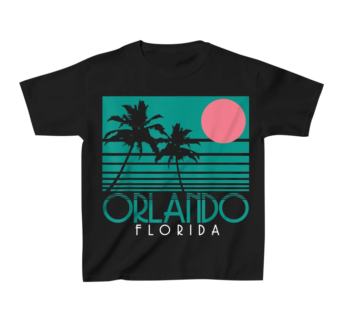 Orlando Florida FL Palm Trees Surf Vintage Retro T-Shirt, Kid T-Shirt and Women T-Shirt
