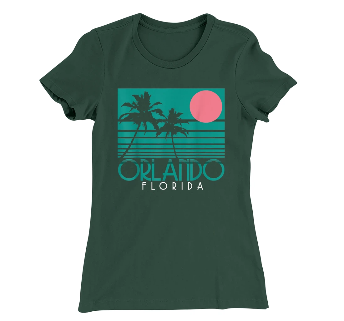 Orlando Florida FL Palm Trees Surf Vintage Retro T-Shirt, Kid T-Shirt and Women T-Shirt