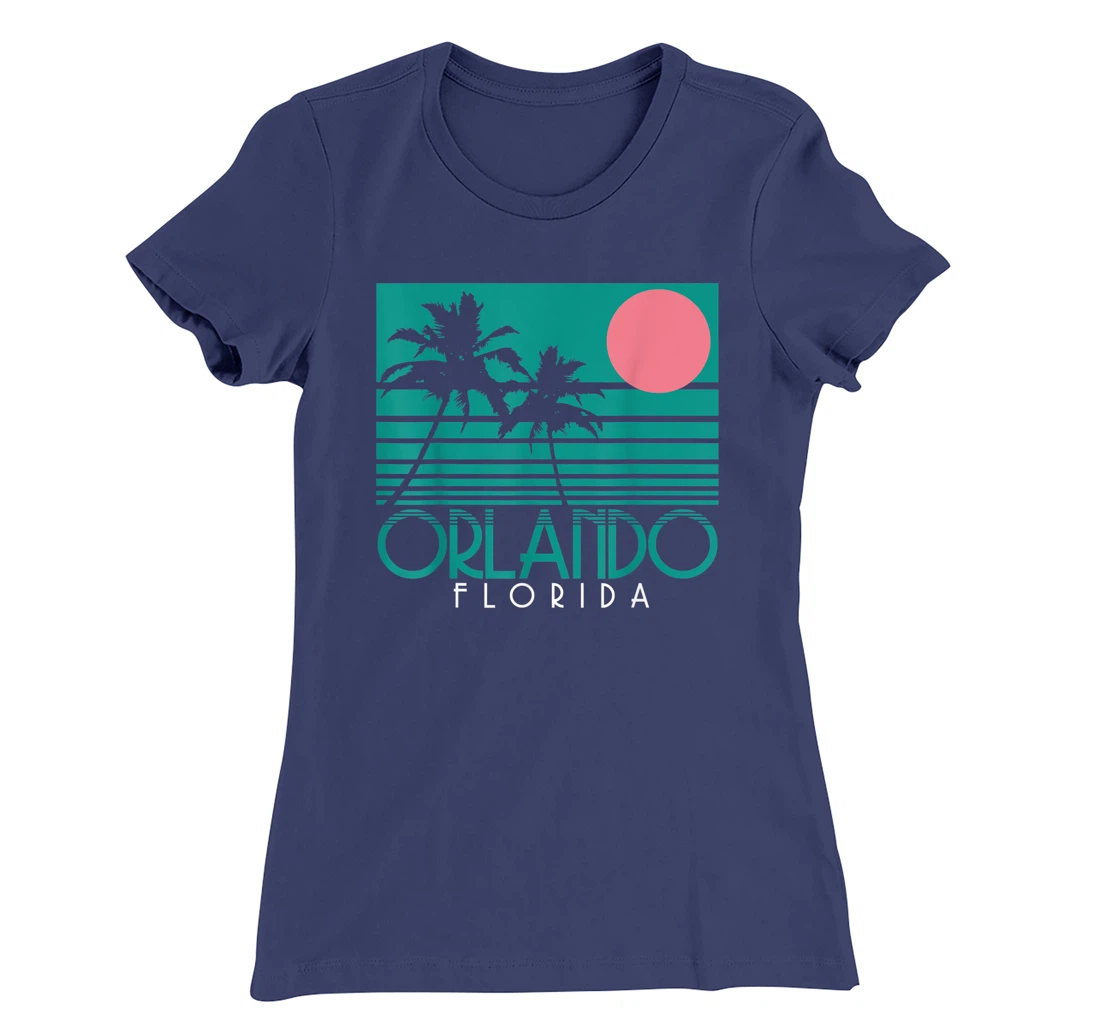 Orlando Florida FL Palm Trees Surf Vintage Retro T-Shirt, Kid T-Shirt and Women T-Shirt