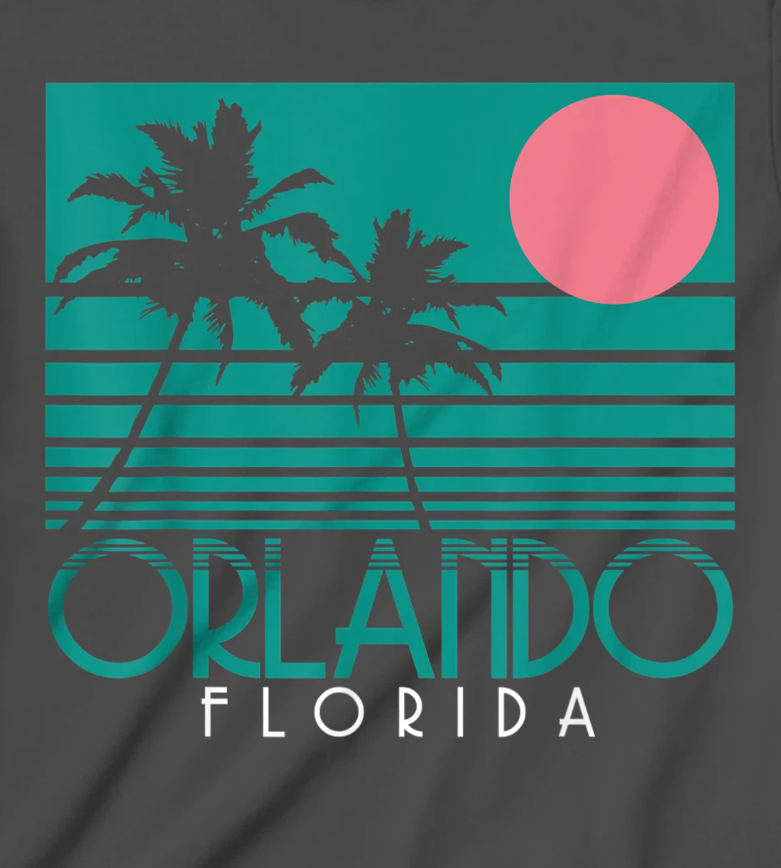 Orlando Florida FL Palm Trees Surf Vintage Retro T-Shirt, Kid T-Shirt and Women T-Shirt