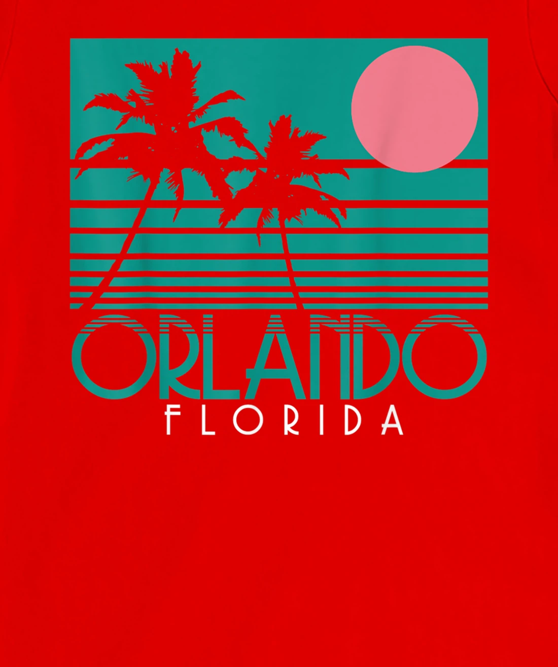 Orlando Florida FL Palm Trees Surf Vintage Retro T-Shirt, Kid T-Shirt and Women T-Shirt