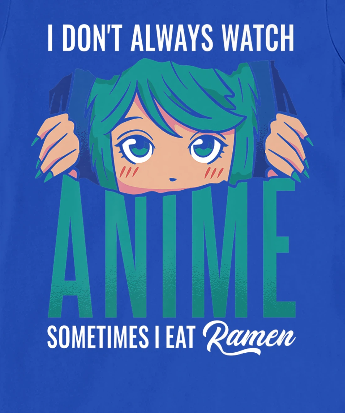 Anime Sometimes Ramen, Big Eyes, Watch Manga Cosplay Outfit T-Shirt, Women T-Shirt