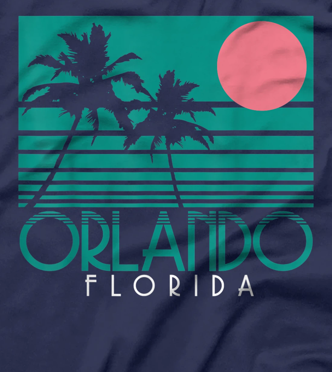 Orlando Florida FL Palm Trees Surf Vintage Retro T-Shirt, Kid T-Shirt and Women T-Shirt