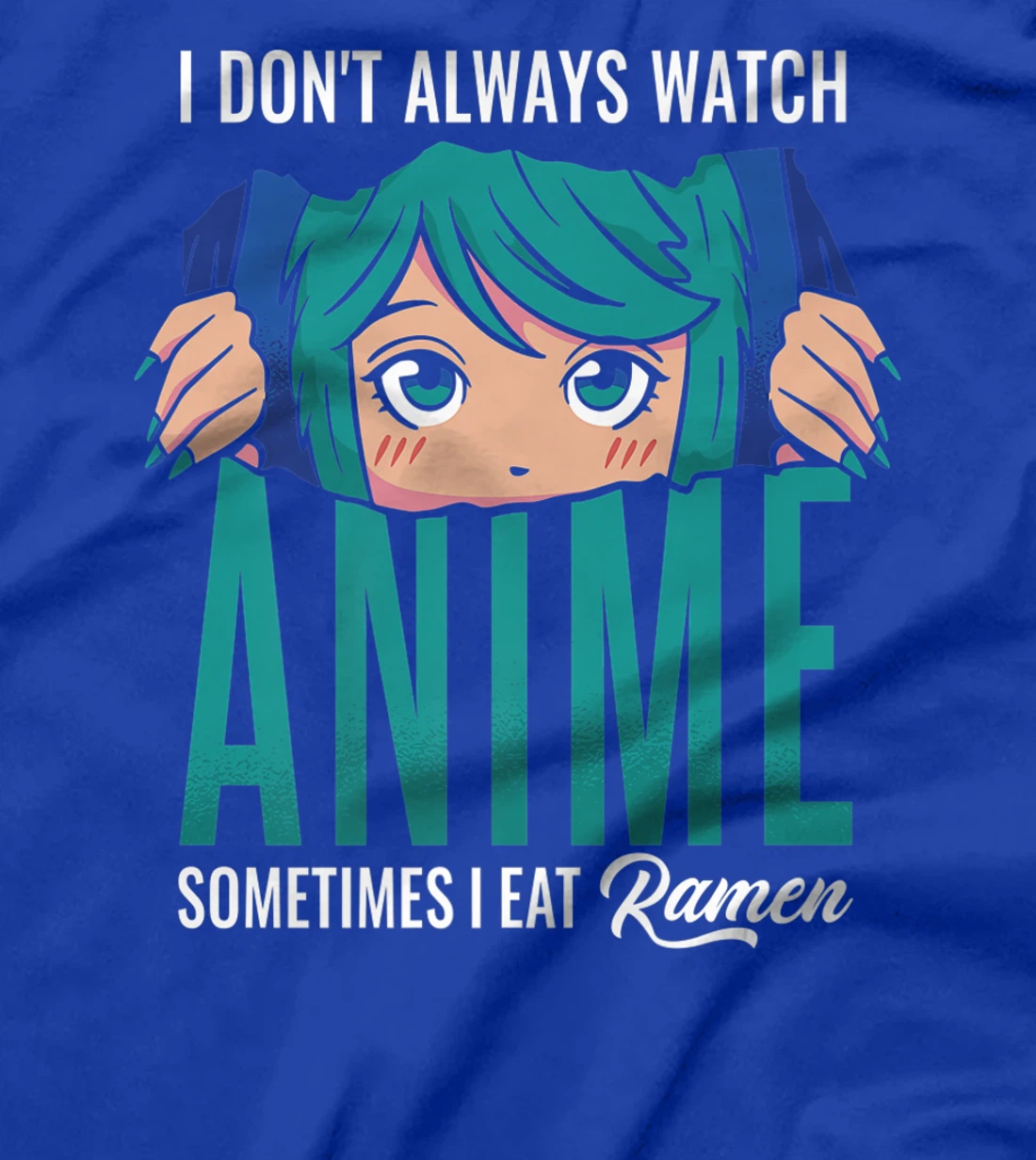 Anime Sometimes Ramen, Big Eyes, Watch Manga Cosplay Outfit T-Shirt, Women T-Shirt