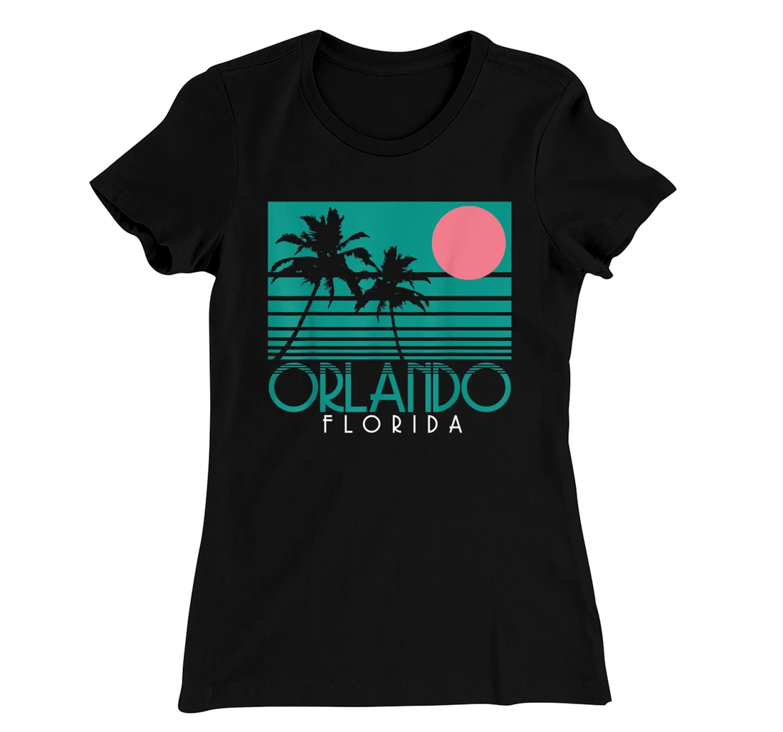 Orlando Florida FL Palm Trees Surf Vintage Retro T-Shirt, Kid T-Shirt and Women T-Shirt