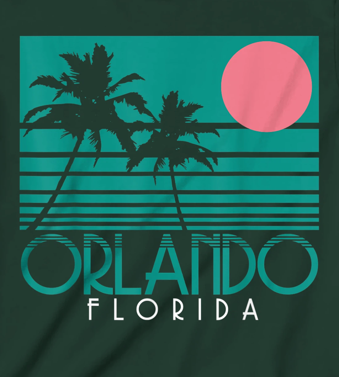 Orlando Florida FL Palm Trees Surf Vintage Retro T-Shirt, Kid T-Shirt and Women T-Shirt