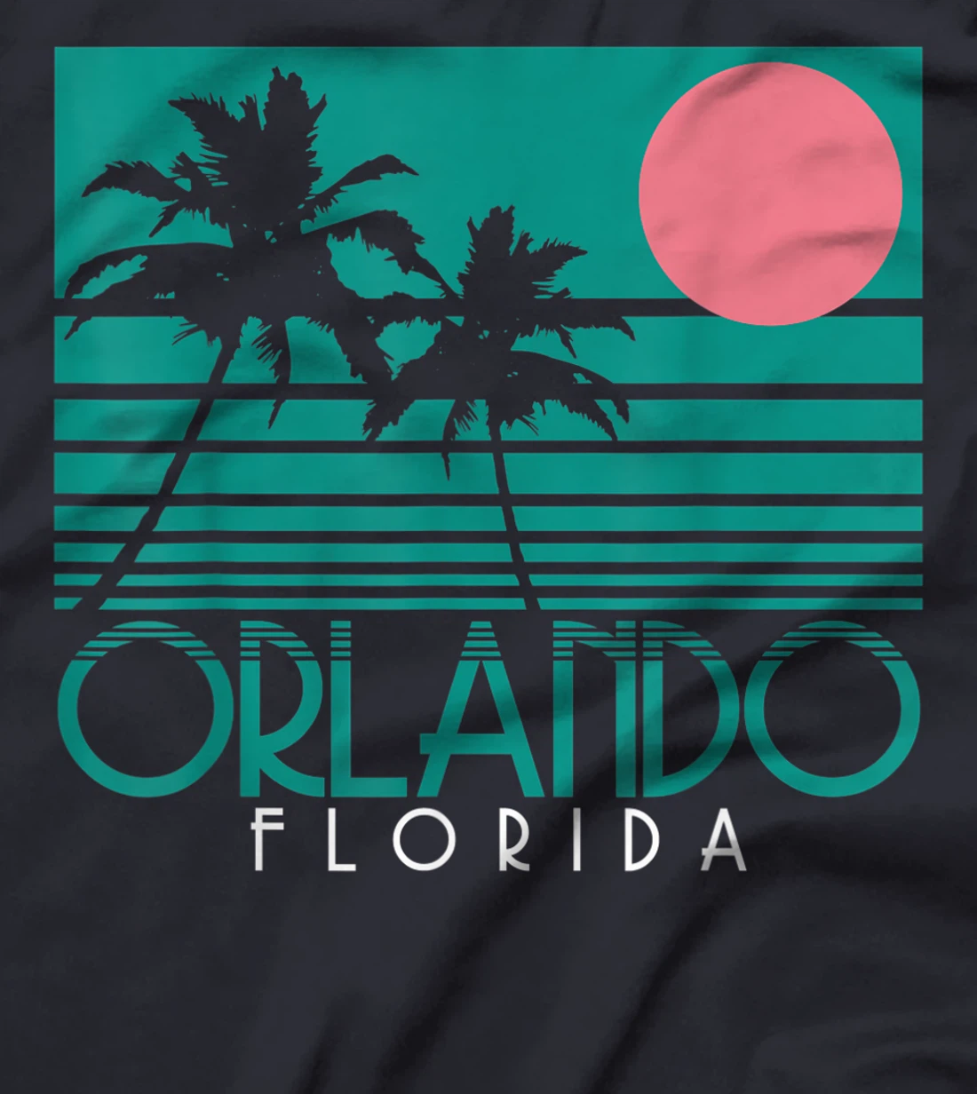 Orlando Florida FL Palm Trees Surf Vintage Retro T-Shirt, Kid T-Shirt and Women T-Shirt