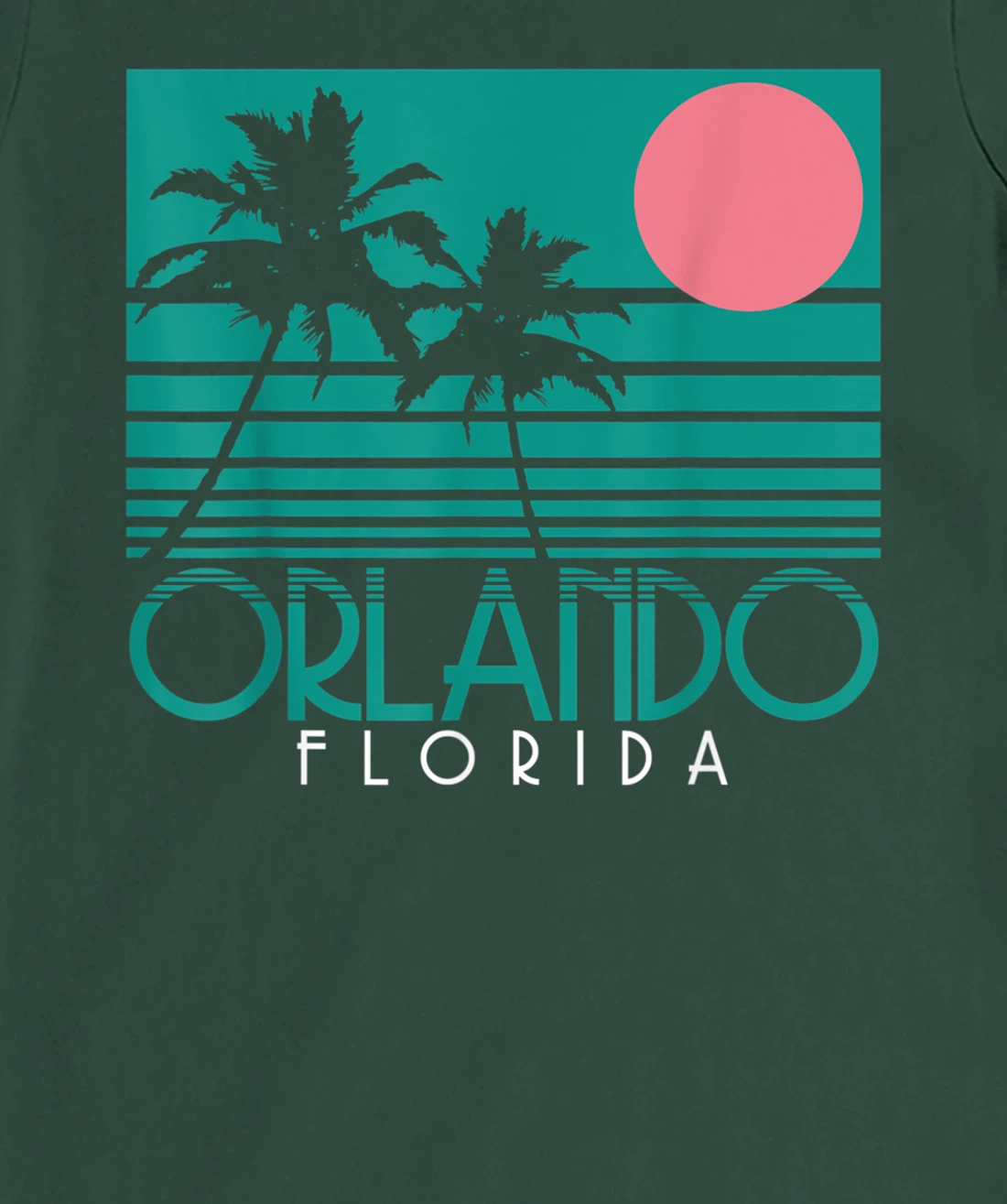 Orlando Florida FL Palm Trees Surf Vintage Retro T-Shirt, Kid T-Shirt and Women T-Shirt