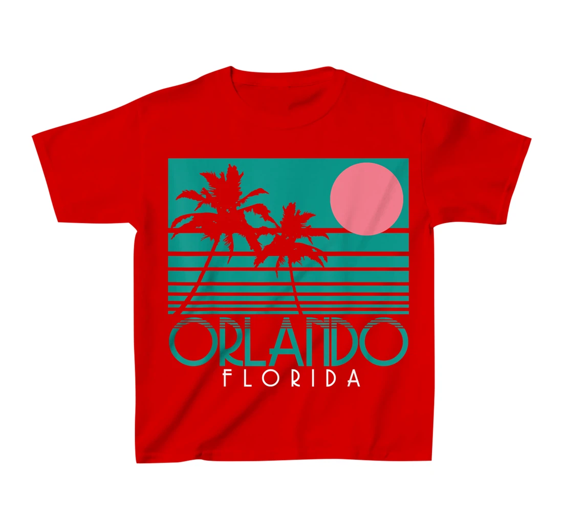 Orlando Florida FL Palm Trees Surf Vintage Retro T-Shirt, Kid T-Shirt and Women T-Shirt