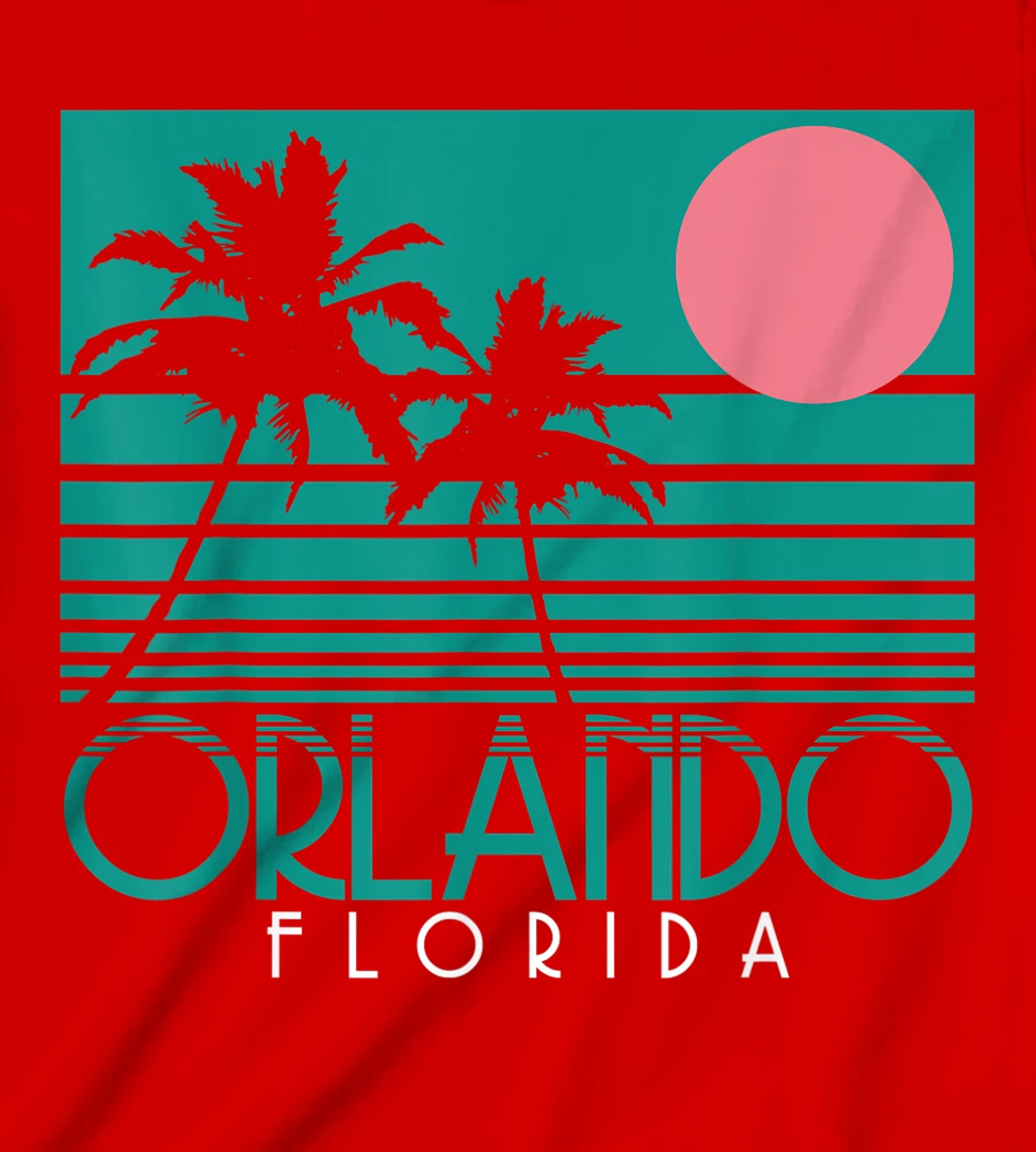 Orlando Florida FL Palm Trees Surf Vintage Retro T-Shirt, Kid T-Shirt and Women T-Shirt