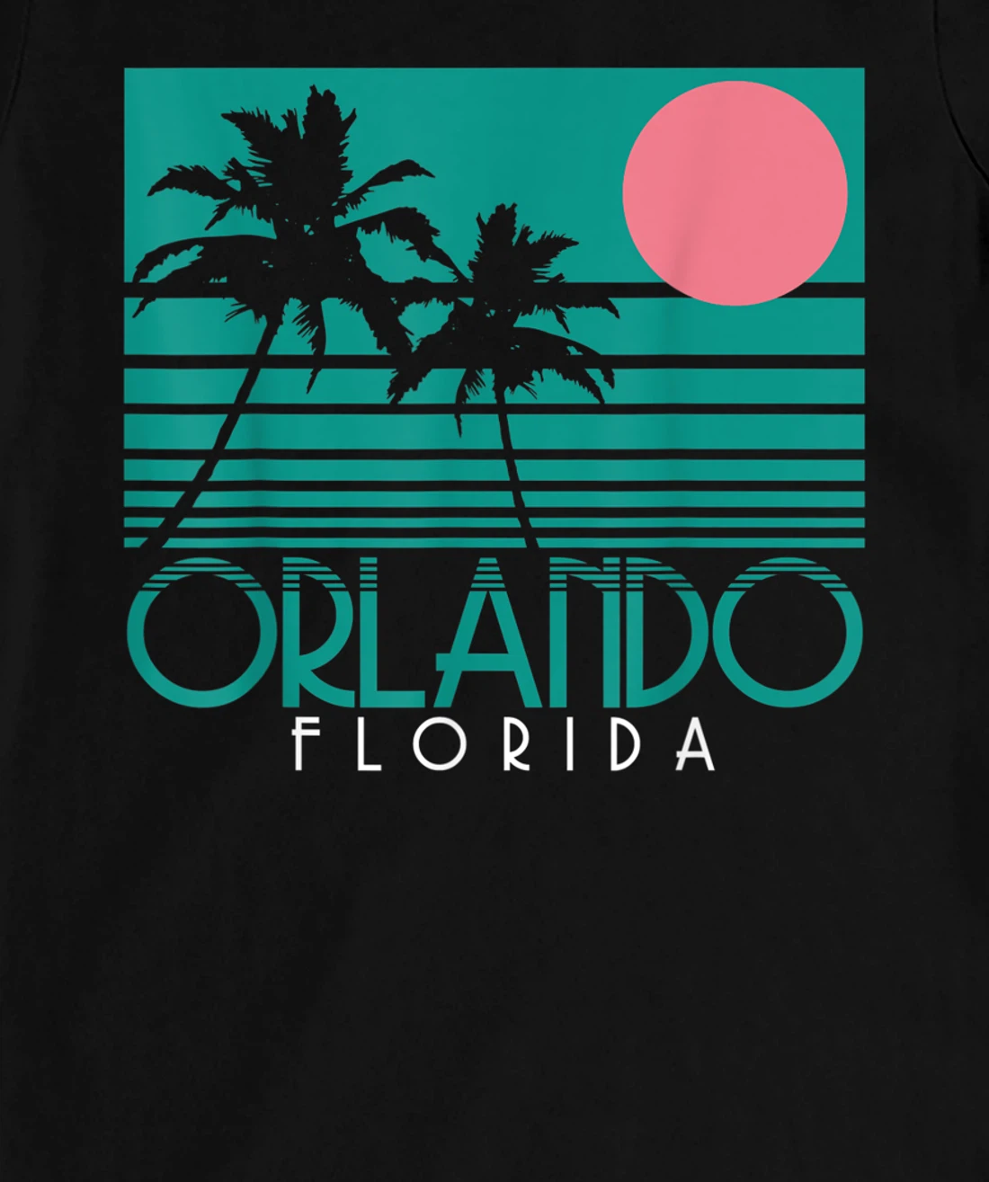 Orlando Florida FL Palm Trees Surf Vintage Retro T-Shirt, Kid T-Shirt and Women T-Shirt