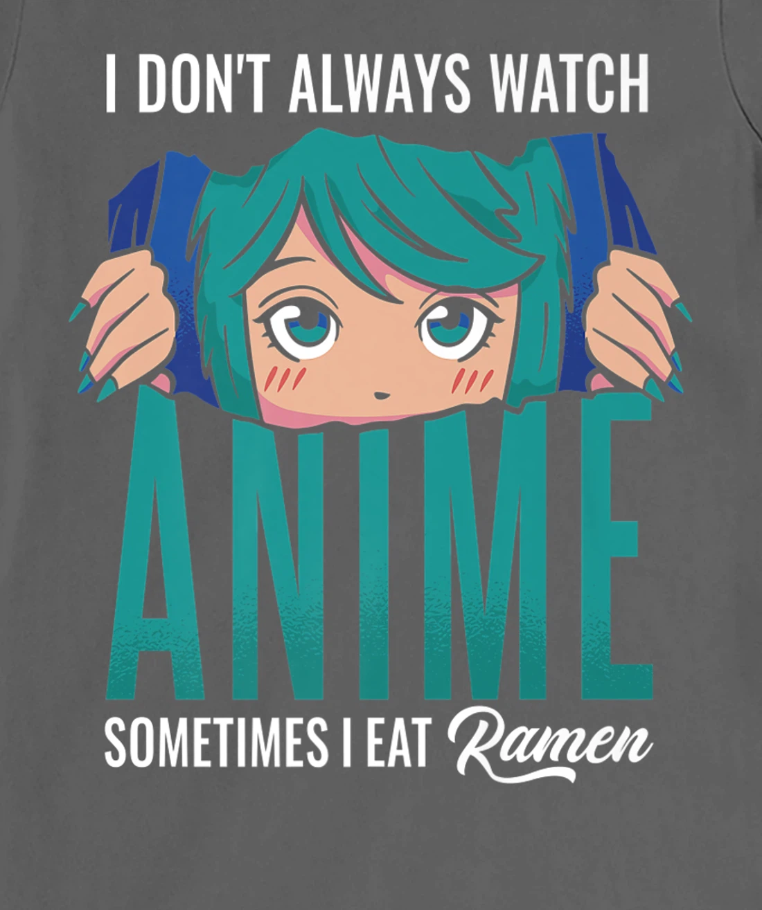 Anime Sometimes Ramen, Big Eyes, Watch Manga Cosplay Outfit T-Shirt, Women T-Shirt