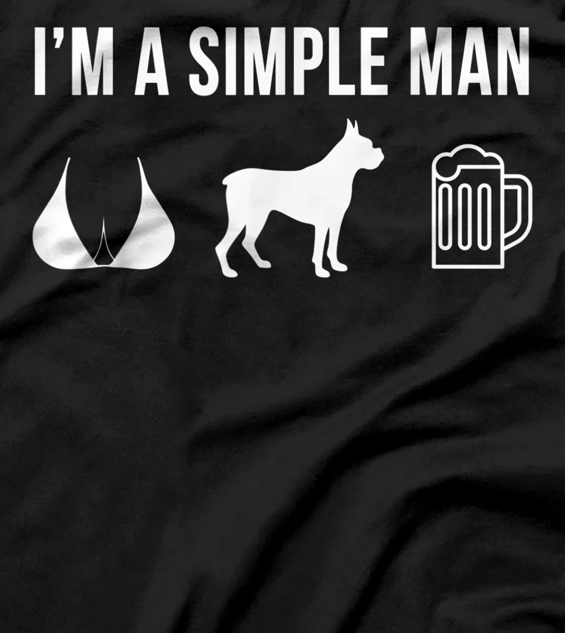 Pet Boxer Dog Puppy Simple Man T-Shirt