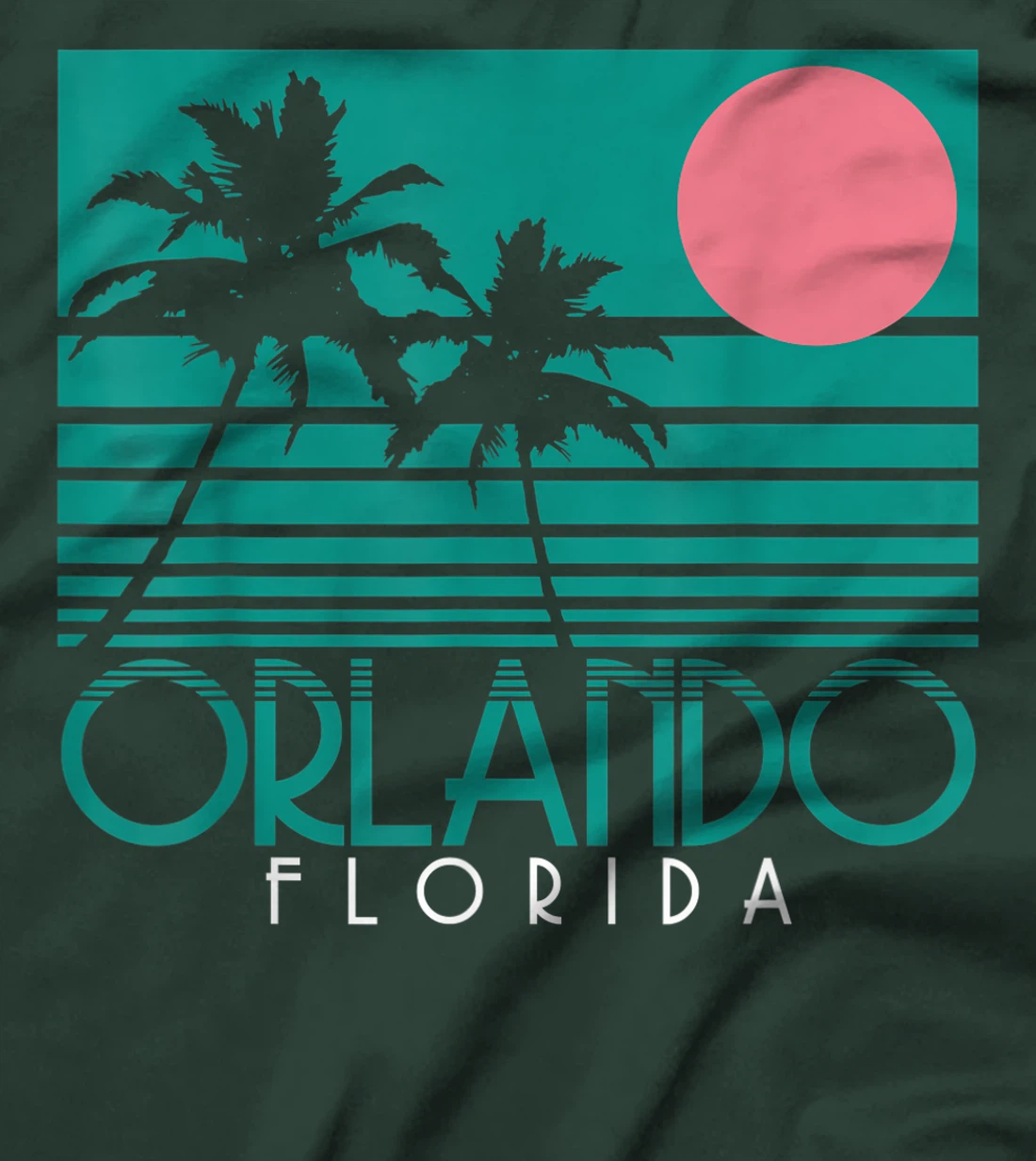 Orlando Florida FL Palm Trees Surf Vintage Retro T-Shirt, Kid T-Shirt and Women T-Shirt