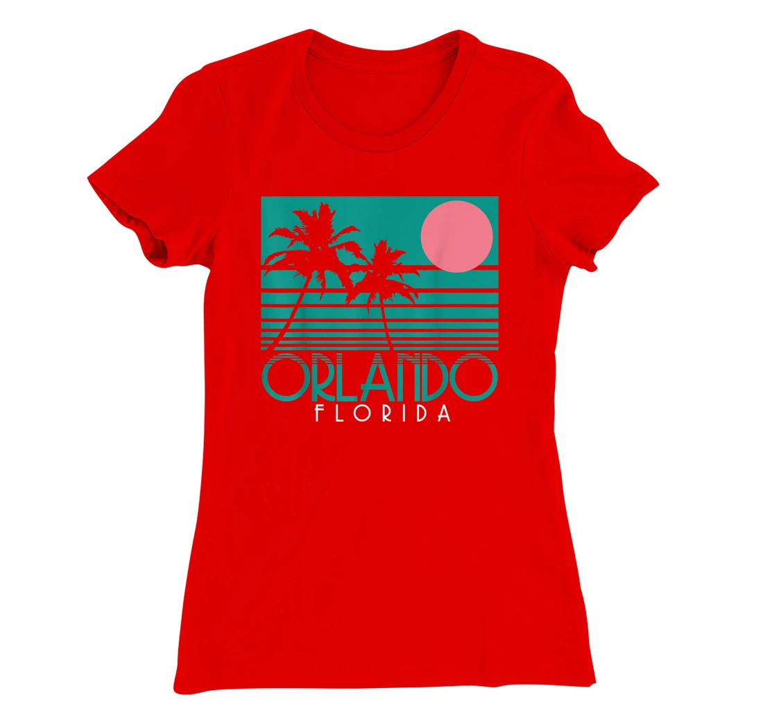 Orlando Florida FL Palm Trees Surf Vintage Retro T-Shirt, Kid T-Shirt and Women T-Shirt