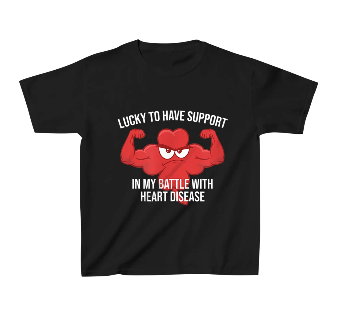 St Patricks Day Four Leaf Clover Red Heart Disease Awareness T-Shirt, Kid T-Shirt and Women T-Shirt