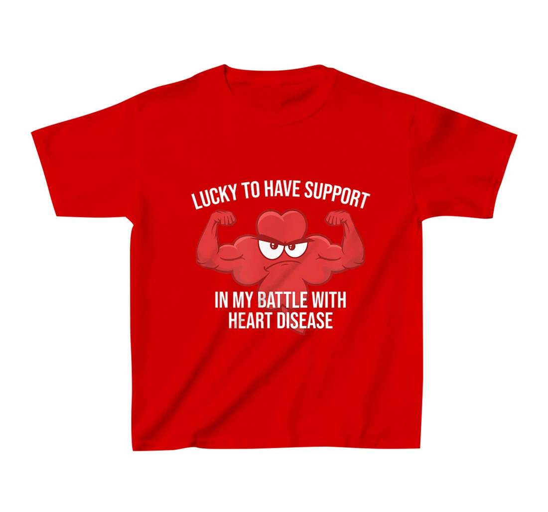 St Patricks Day Four Leaf Clover Red Heart Disease Awareness T-Shirt, Kid T-Shirt and Women T-Shirt
